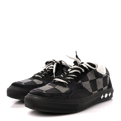 Louis Vuitton Damier Distorted Mens LV Ollie Sneakers 10.5 Black 3 of 10
