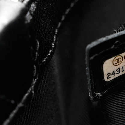 Chanel Lambskin Quilted Fold Up Again Clutch Black 8 of 8