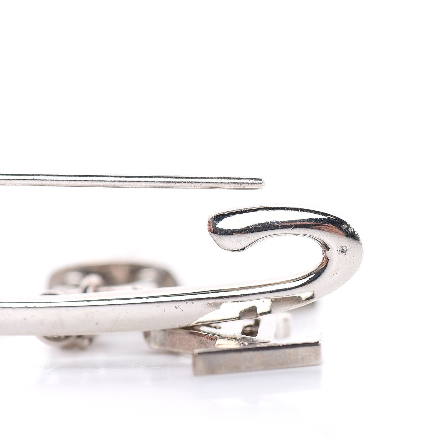 Louis Vuitton Charm Safety Pin Brooch Silver 3 of 3