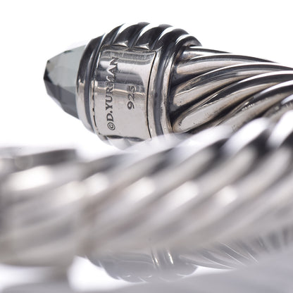 David Yurman Sterling Silver Prasiolite 10mm Cable Classics Hinged Bracelet 4 of 4