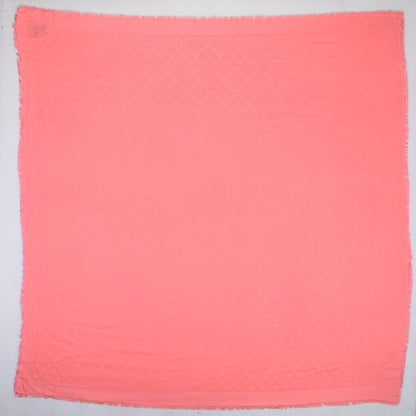Louis Vuitton Silk Wool Monogram Shawl Corail 3 of 5