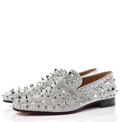 Christian Louboutin Suede Burma Mens Potpourri Dandy Flat Loafers 42.5 Silver 4 of 9