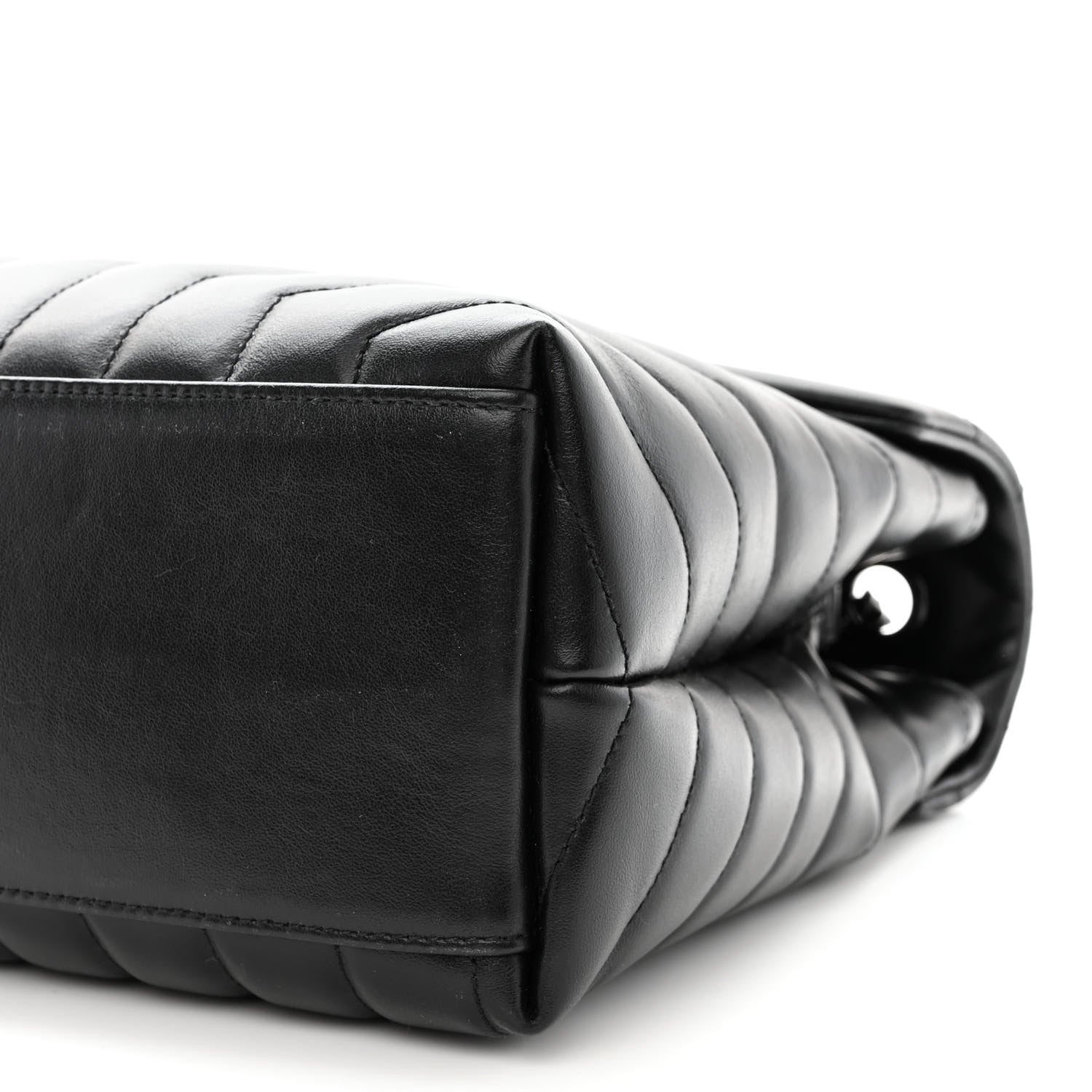 Saint Laurent Calfskin Y Quilted Monogram Monochrome Medium Loulou Chain Satchel Black 10 of 10