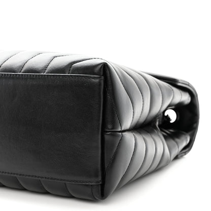 Saint Laurent Calfskin Y Quilted Monogram Monochrome Medium Loulou Chain Satchel Black 10 of 10