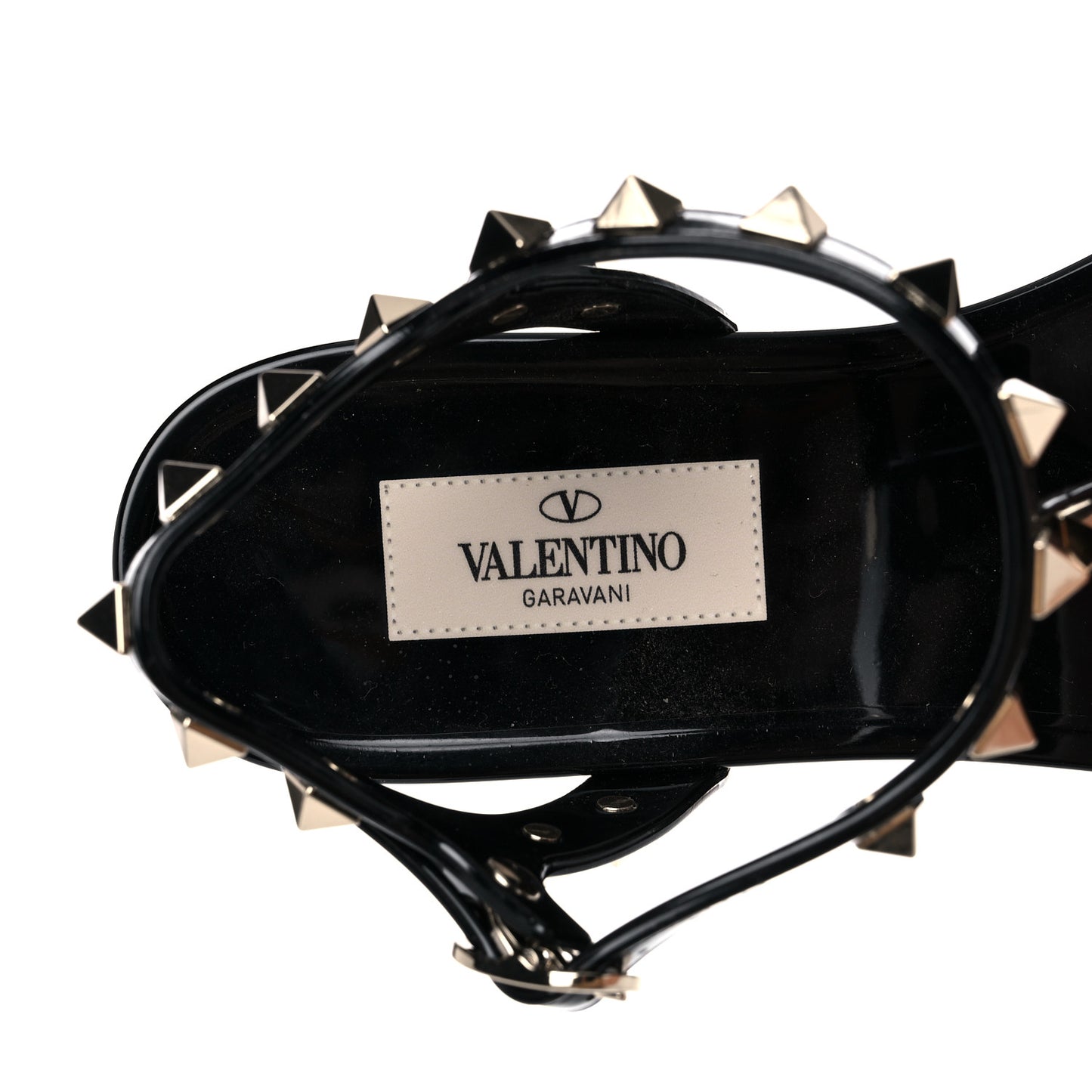 PVC Jelly Rockstud Caged Sandals 36 Black