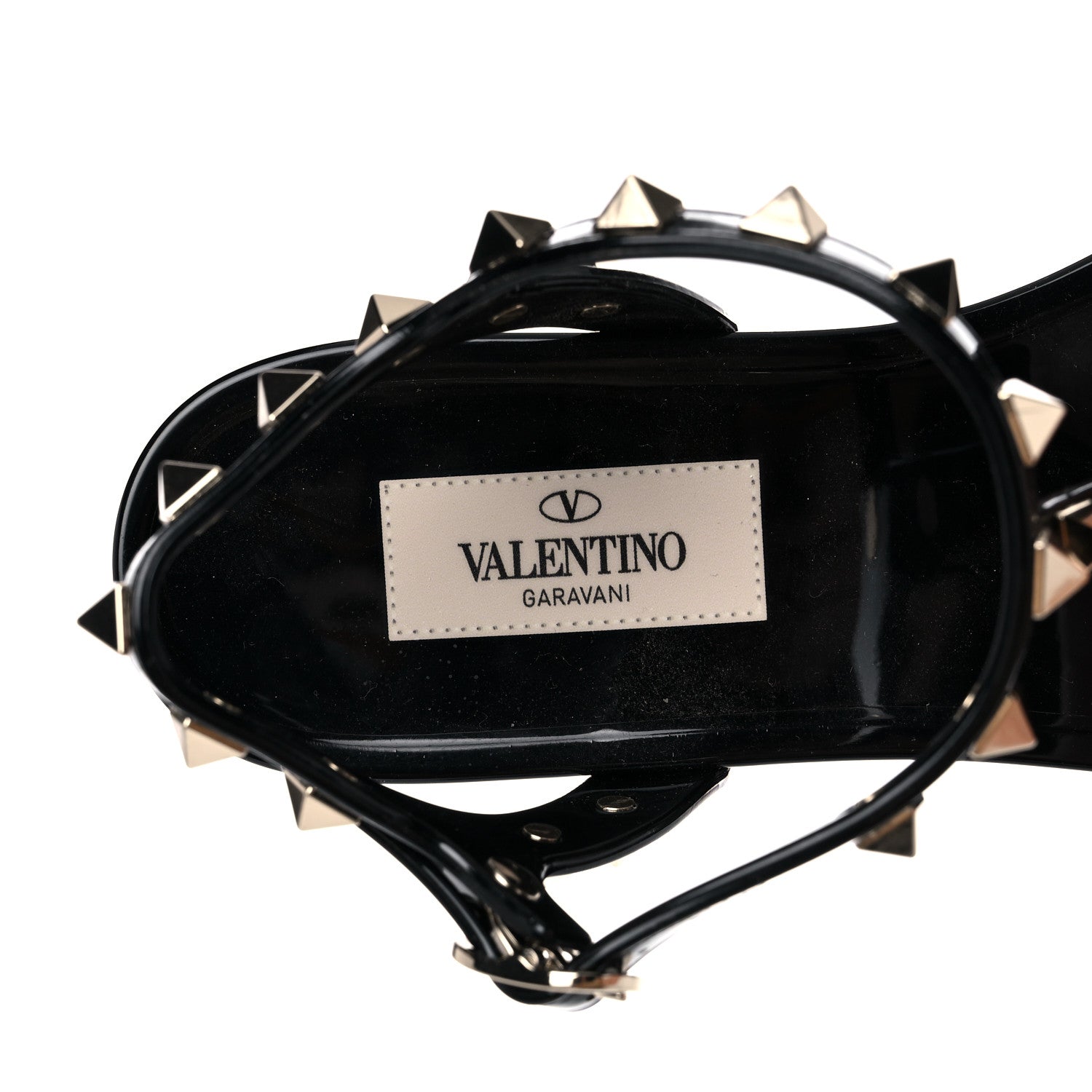 Valentino Garavani PVC Jelly Rockstud Caged Sandals 36 Black 15 of 22