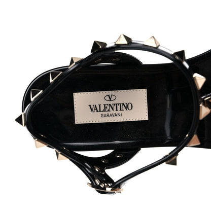 Valentino Garavani PVC Jelly Rockstud Caged Sandals 36 Black 15 of 22