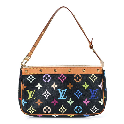 Louis Vuitton Monogram Multicolor Pochette Accessories Black 1 of 9