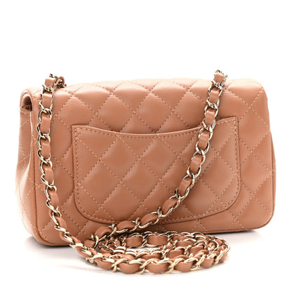 Chanel Lambskin Quilted Mini Rectangular Flap Brown 2 of 10