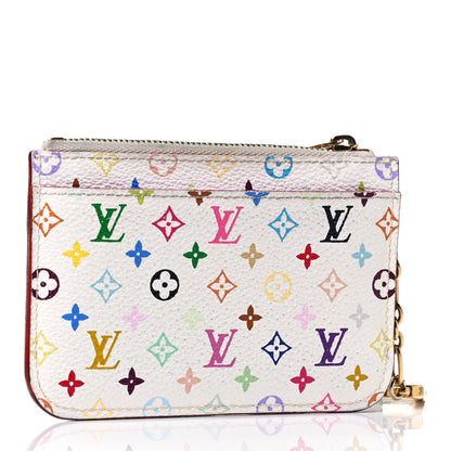 Louis Vuitton Monogram Multicolor Key Pouch White Litchi 2 of 4