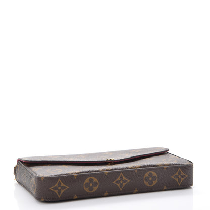 Louis Vuitton Monogram Pochette Felicie Chain Wallet Fuchsia 4 of 14