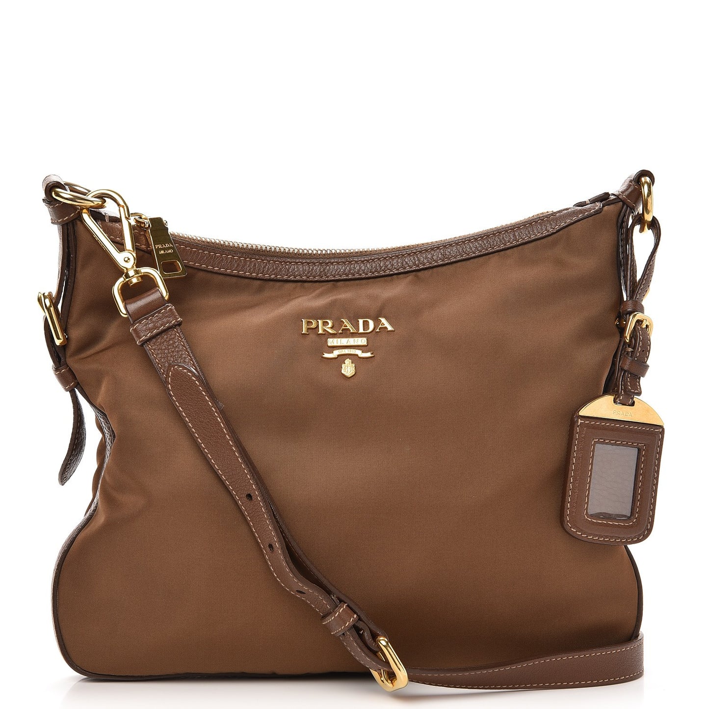 Nylon Vitello Daino Crossbody Bag Corinto