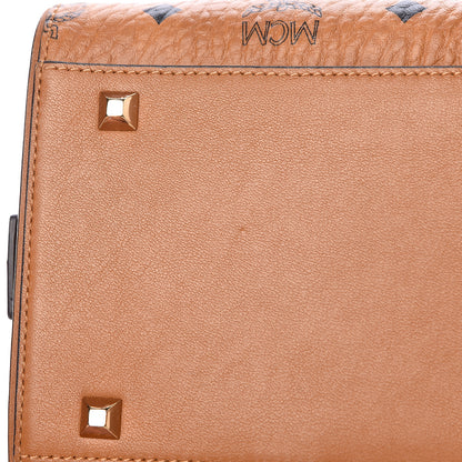 MCM Visetos Medium Boston Bag Cognac 11 of 11