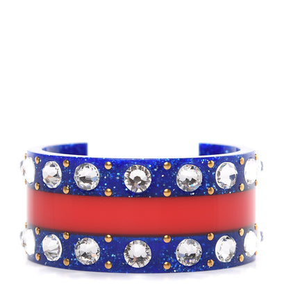 Gucci Crystal Web Cuff 16 Blue 1 of 6