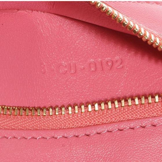 Lambskin Horizontal Bi-Cabas Pink Rust