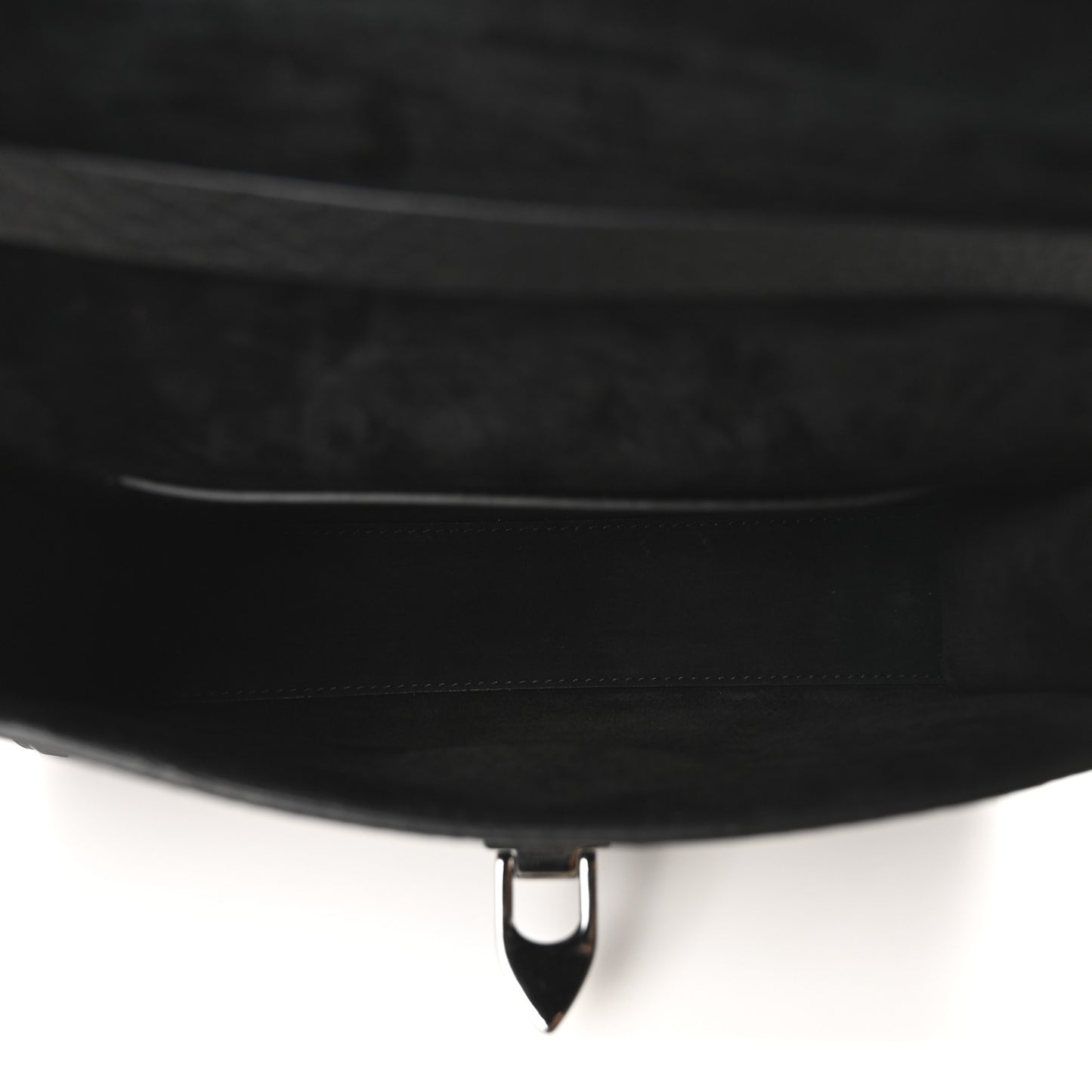 Pebbled Calfskin Monochrome Medium Rockstud Flip Lock Crossbody Bag Black