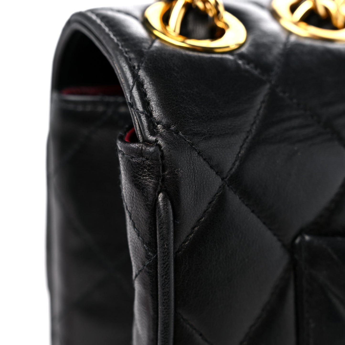 Lambskin Quilted XL Jumbo Single Flap Black