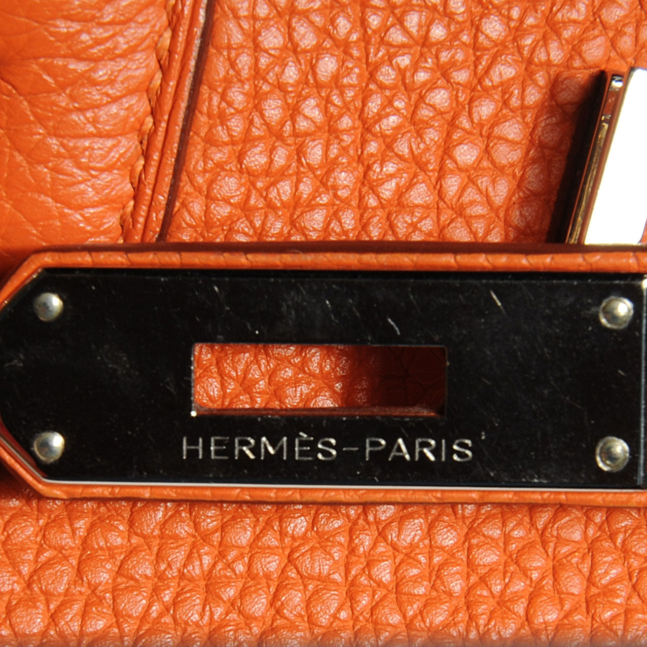 Taurillon Clemence Birkin 35 Orange
