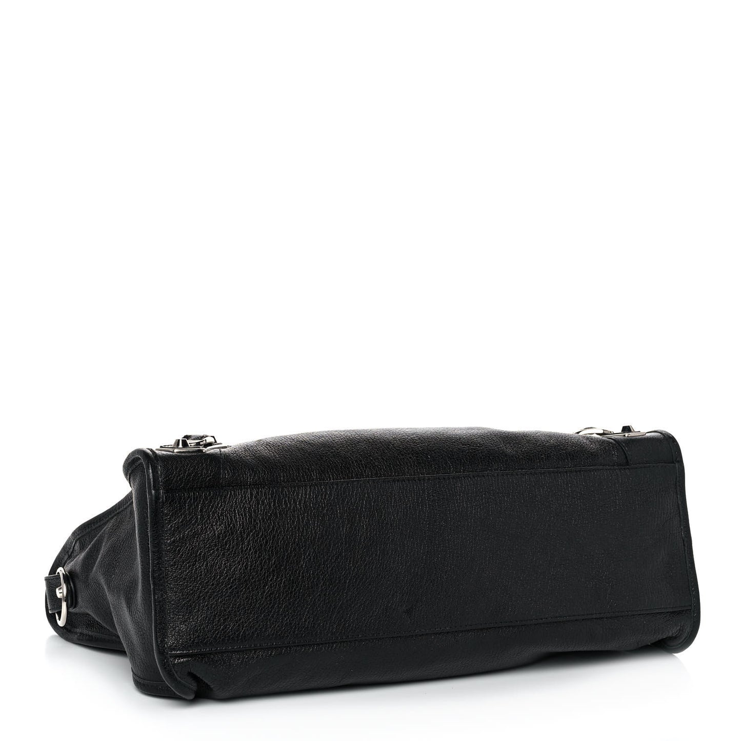 Chevre Silver Metallic Edge Hardware City Black