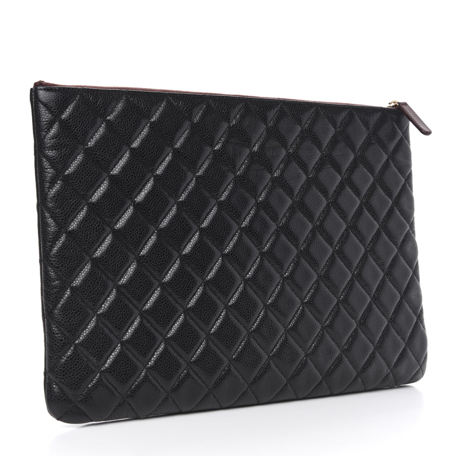 Chanel Caviar Quilted Large Cosmetic Case Black 3 of 10