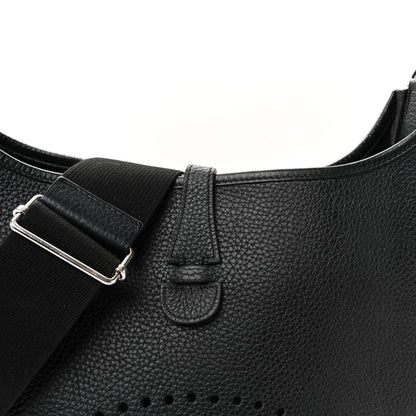 Hermes Taurillon Clemence Evelyne III PM Black 7 of 9