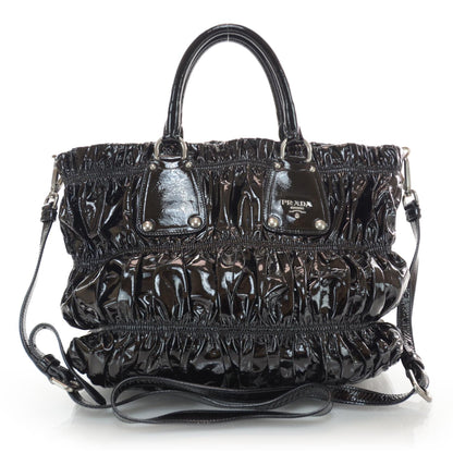 Prada Vernice Gaufre Tote Black 1 of 7