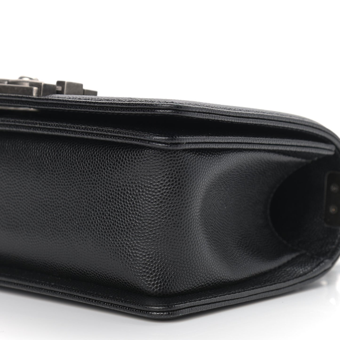 Caviar Quilted Small Boy Flap Black
