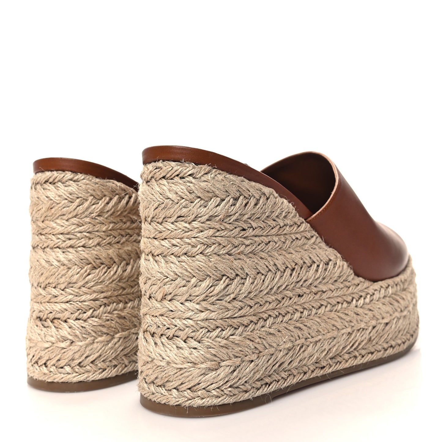 Calfskin Ariella Zeppa 130 Espadrille Sandals 40 Cuoio