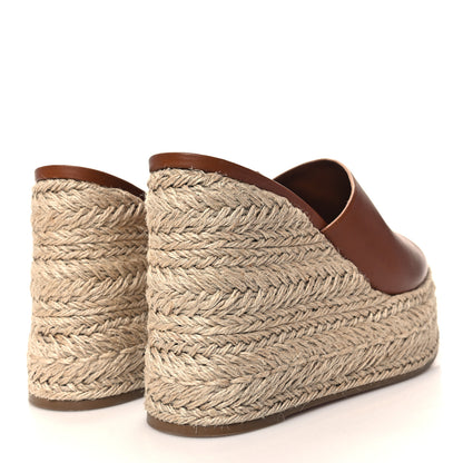 Christian Louboutin Calfskin Ariella Zeppa 130 Espadrille Sandals 40 Cuoio 4 of 8