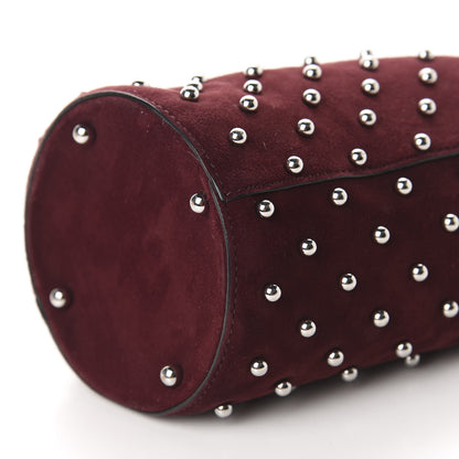 Alexander Wang Suede Studded Mini Roxy Bucket Bag Burgundy 7 of 10