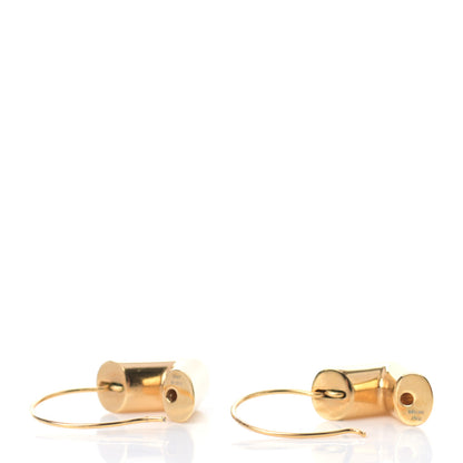 Louis Vuitton Brass Essential V Hoop Earrings Gold 3 of 3
