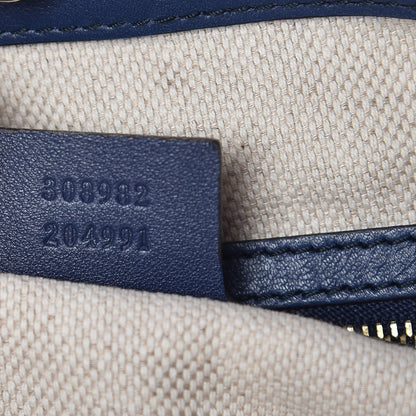 Gucci Patent Medium Soho Chain Shoulder Bag Uniform Blue 7 of 16