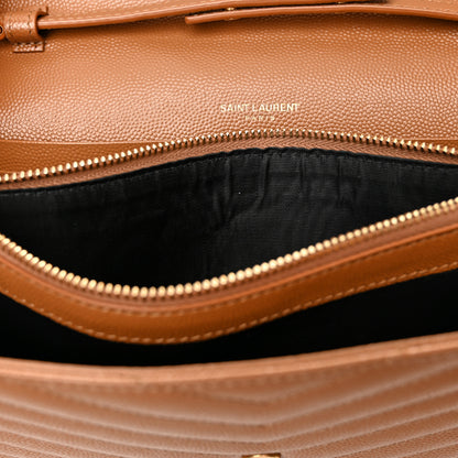 Saint Laurent Grain De Poudre Matelasse Chevron Cassandre Chain Wallet Cork 12 of 13