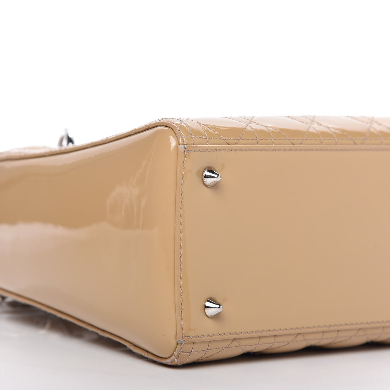 Christian Dior Patent Cannage Medium Lady Dior Beige 6 of 14