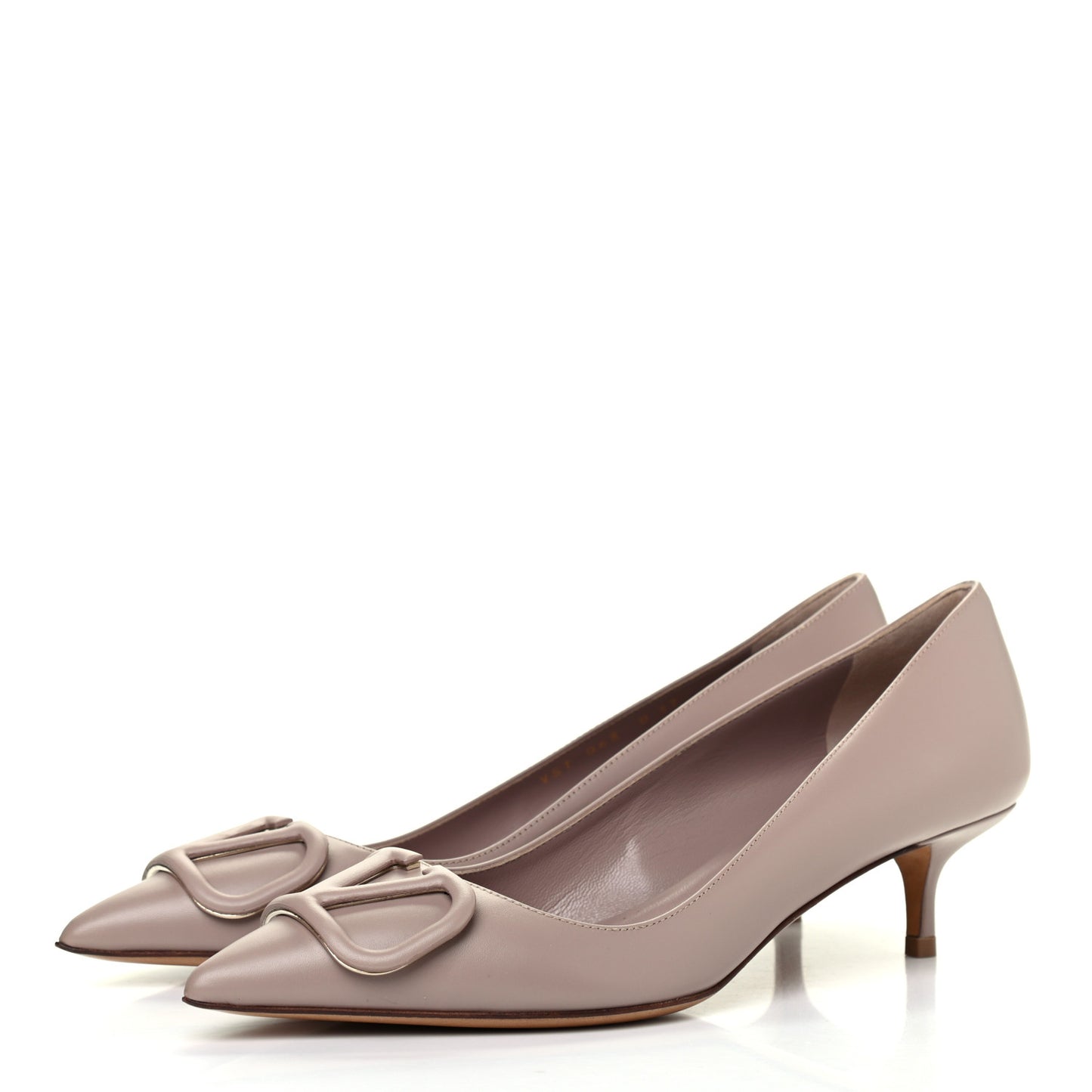 Calfskin Tonal Vlogo 45mm Pumps 37 Poudre
