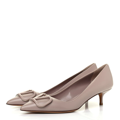 Valentino Garavani Calfskin Tonal Vlogo 45mm Pumps 37 Poudre 3 of 12