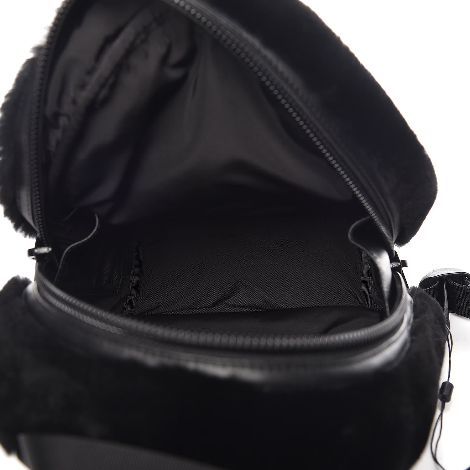 Alexander Wang Shearling Rubberized Lambskin Backpack Black 7 of 10