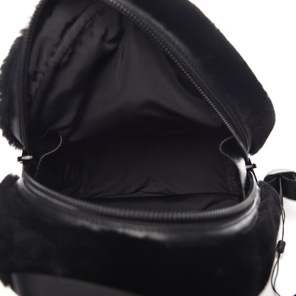 Alexander Wang Shearling Rubberized Lambskin Backpack Black 7 of 10