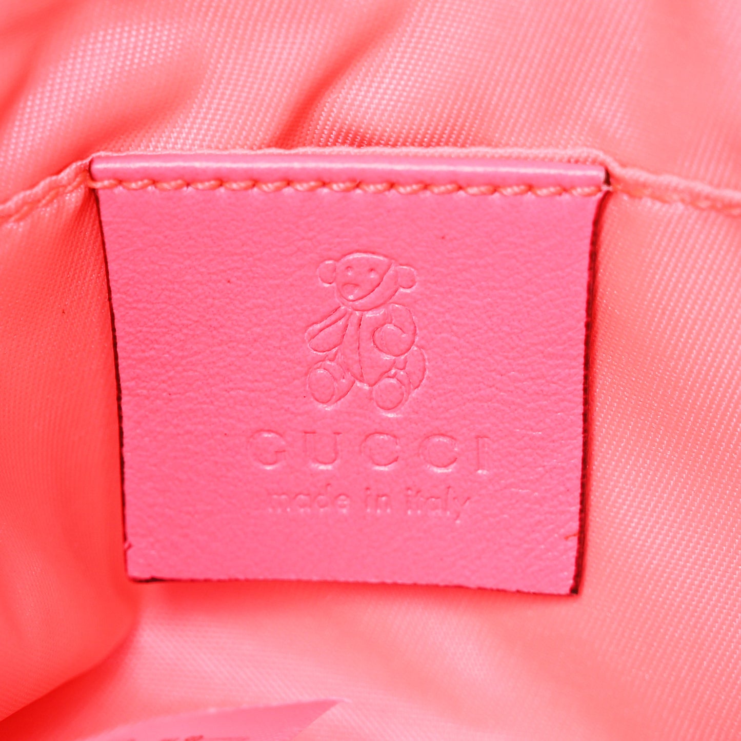 GG Supreme Monogram Kids Heart Crossbody Pink