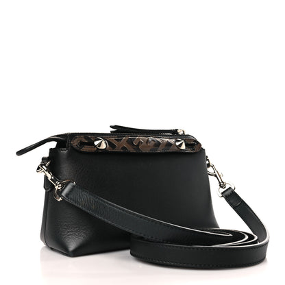 Fendi Vitello Dolce Bi-Color FF 1974 Embossed Mini By The Way Boston Bag Black Maya 3 of 9