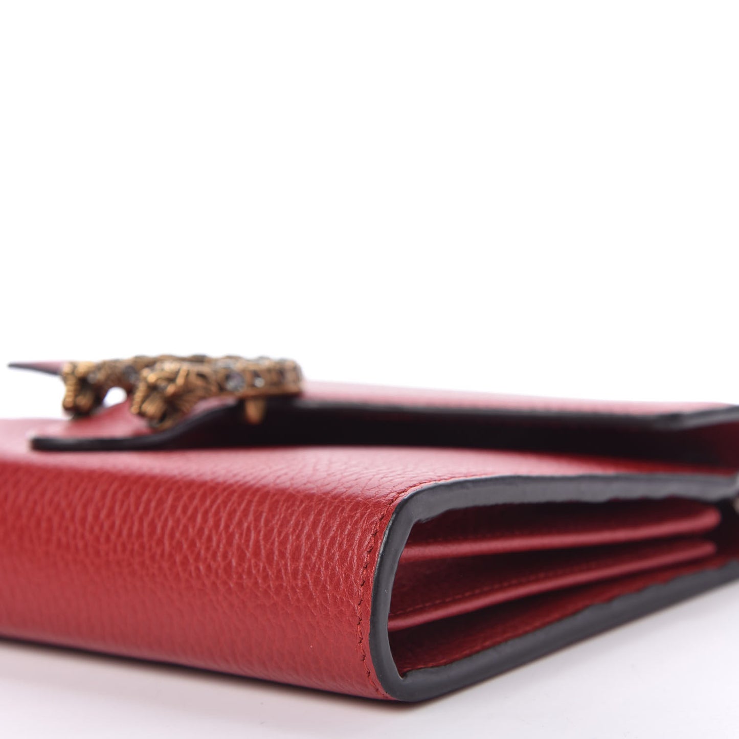 Calfskin Mini Dionysus Chain Wallet Hibiscus Red