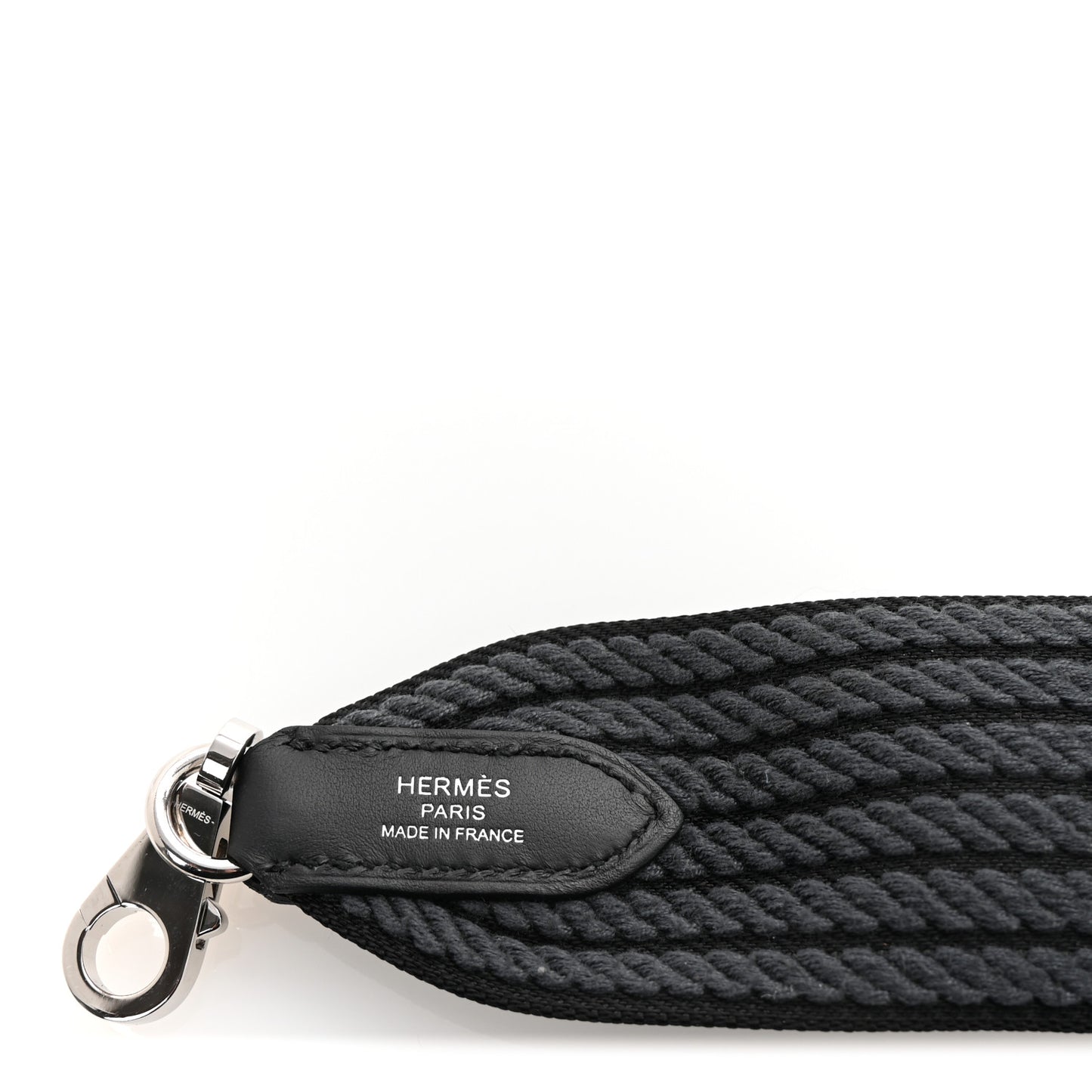 Toile Epsom 50mm Sangle Cordage Shoulder Strap Black Gris Misty