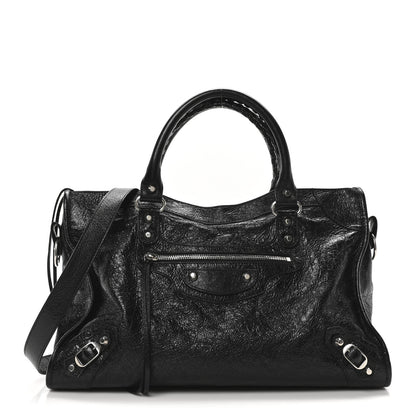 Balenciaga Arena Storico Classic Silver Hardware Medium Le City Black 1 of 10