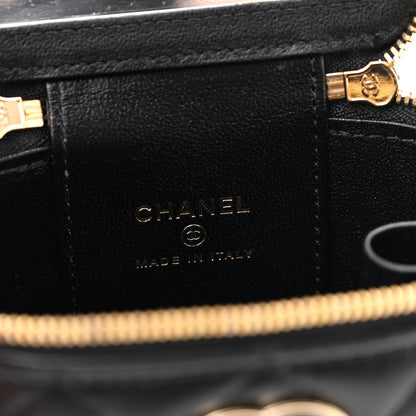 Chanel Lambskin Quilted Mini Enamel Vanity Case With Chain Black 6 of 11