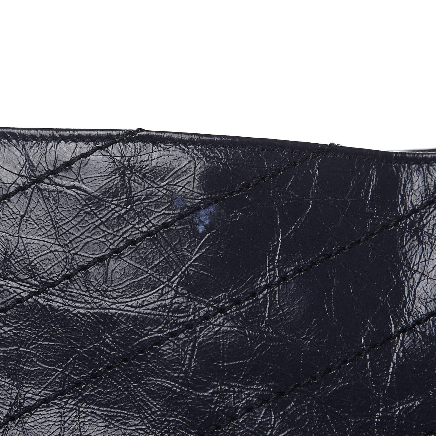 Crinkled Calfskin Matelasse Monogram Niki Shoulder Bag Deep Marine