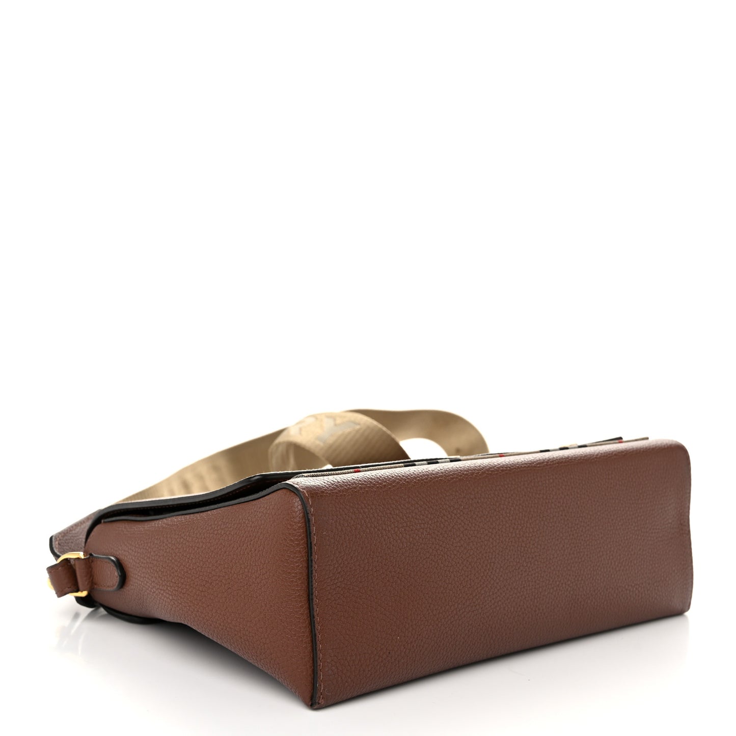 Calfskin Vintage Check Note Crossbody Bag Tan