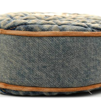 Saint Laurent Denim Quilted Monogram Round Crossbody Bag Rodeo Blue 10 of 10