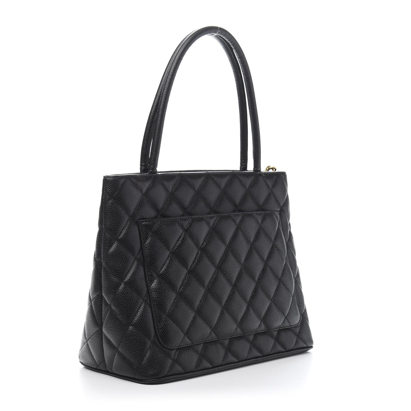 Caviar Quilted Medallion Tote Black