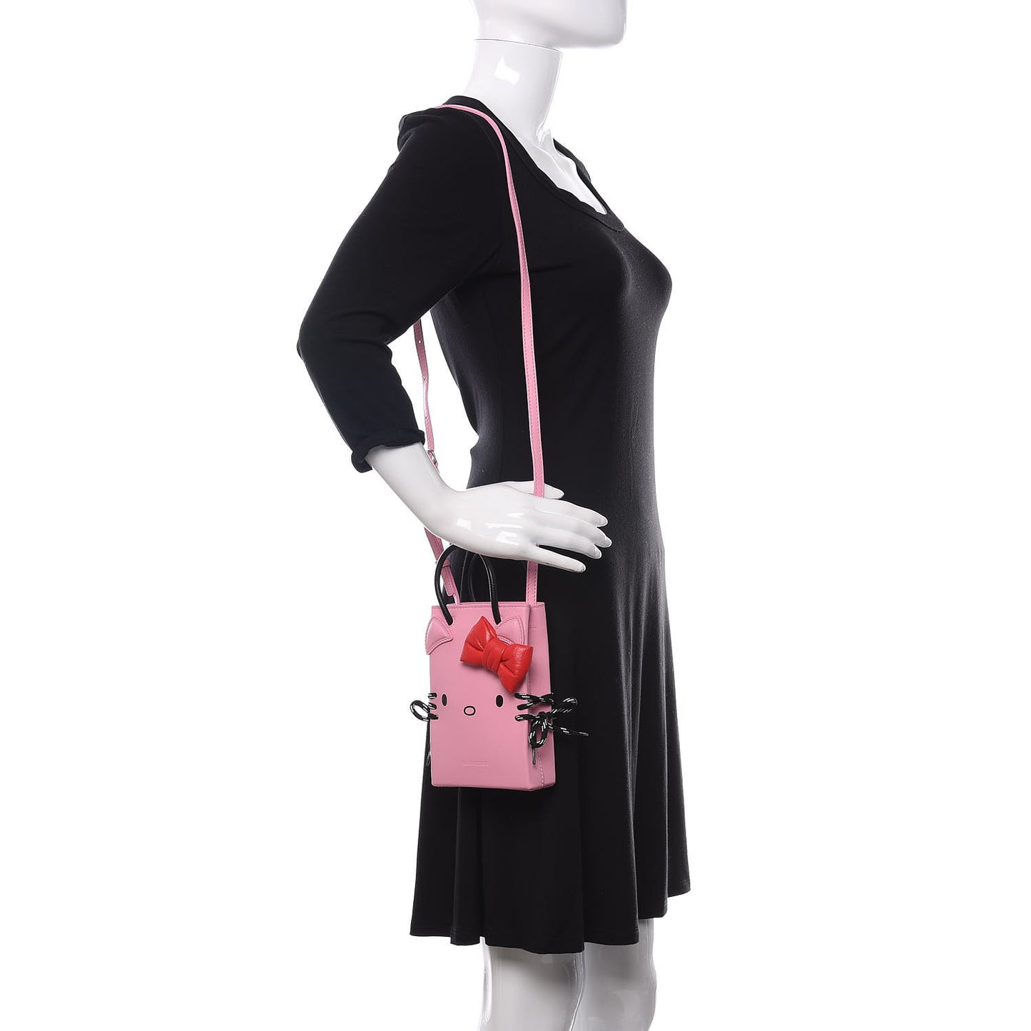 Calfskin Hello Kitty Phone Holder Bag Pink