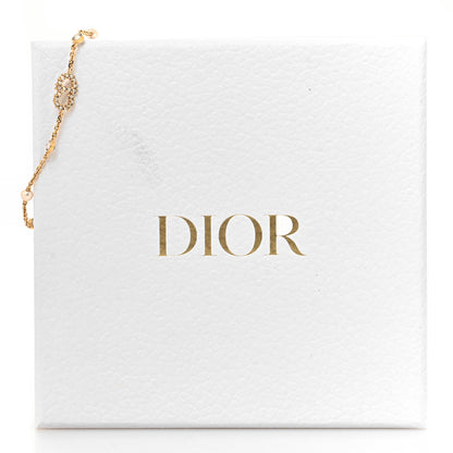 Christian Dior Crystal Pearl Clair D Lune Bracelet Gold 4 of 4